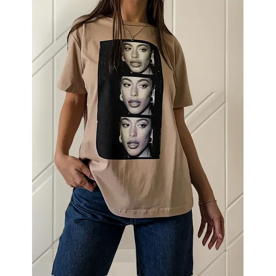 Remera Algodón Estampada Mujer Nylon Tini Stoessel