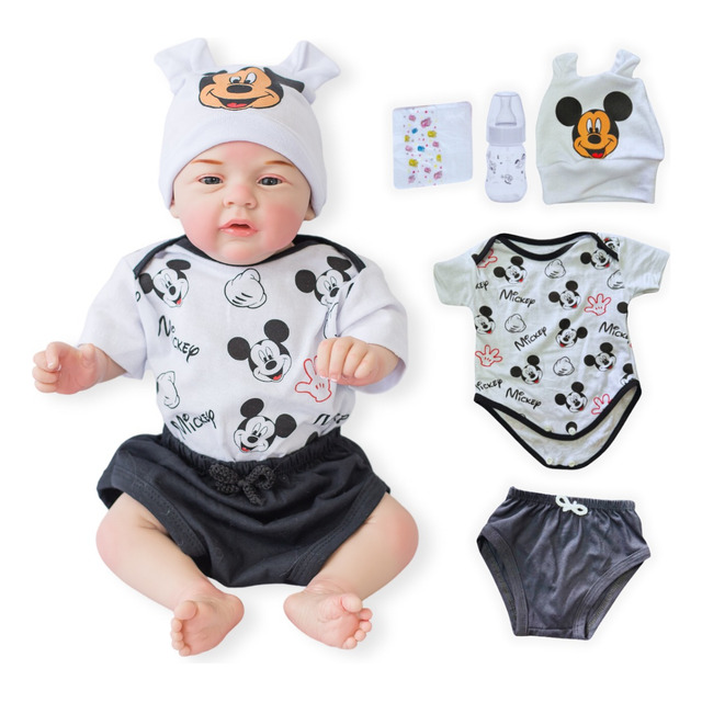Bebê Reborn Menino Corpo Silicone Articulado Pode Dar Banho Bebê Reborn Menino Corpo Silicone Articulado Pode Dar Banho