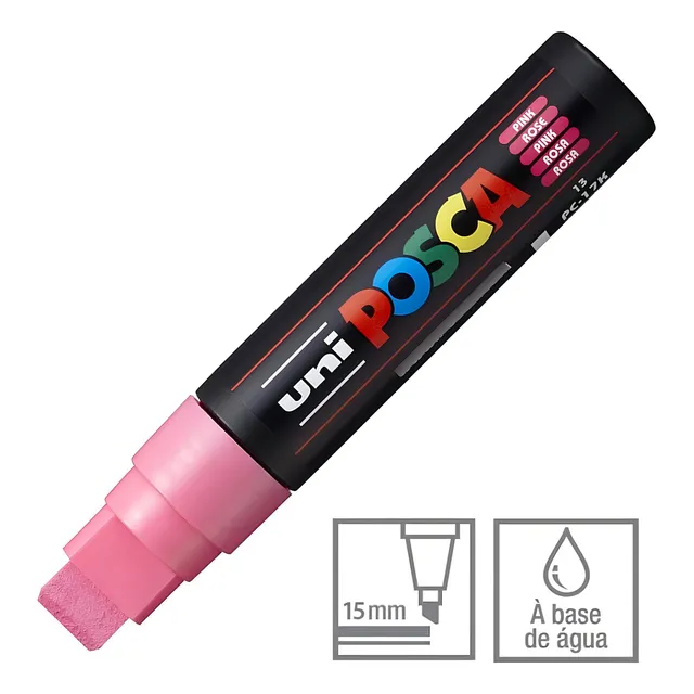 Bolígrafo Posca Uni-ball PC-17k de 15 mm, varios colores, color rosa