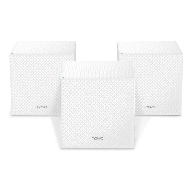 Tenda MW12 WiFi Malla Tribanda 3 Pack Cobertura Total Hogar Grande, Fácil Instalación, Control Parental Blanco Sistema Red Mesh Estable para Múltiples Dispositivos