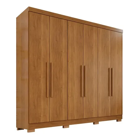 Guarda-roupa Casal 6 Portas 2 Gavetas França Wt