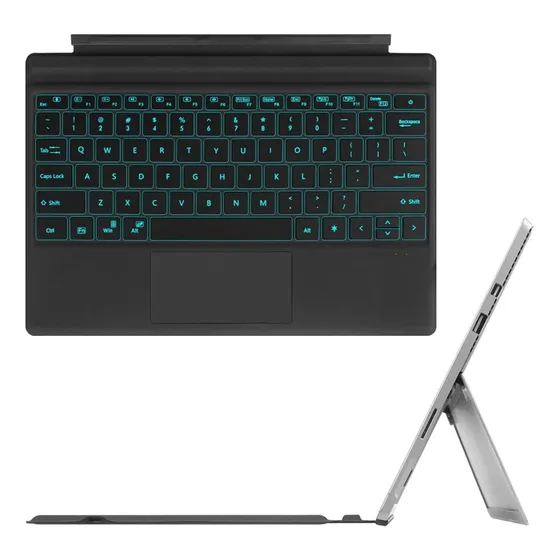 Teclado Compatible Ms Surface Pro7 Proplus Iluminado 7 Color