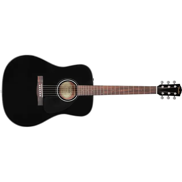 Guitarra Acústica Fender Cd-60 Dread V3 Blk, Con Estuche Color Black Orientación de la mano Diestro