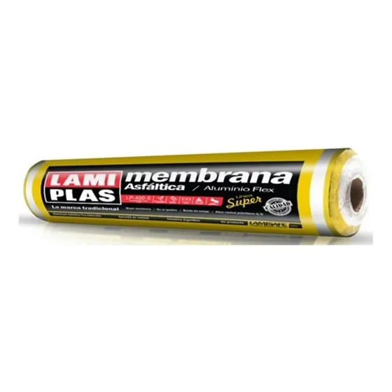 Rollo Membrana Asfáltica Aluminio Lamiplas 4mm 35 Kg  