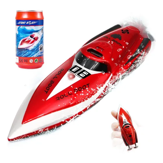 Mini Lancha Rc Lata Coke Agua Radio Control 2.4ghz Usb C Rec