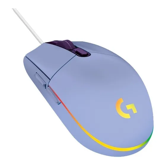 Mouse Gamer Logitech G203 LIGHTSYNC RGB Até 8.000 DPI - Lilás