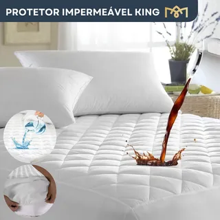 Capa Colchão Impermeåvel Matelado Antialérgico E Antiåcaro Protetor Anti Mofo King Branco Capa Colchão Impermeåvel Matelado Antialérgico E Antiåcaro Protetor Anti Mofo King Branco