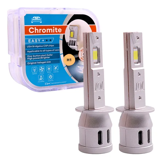 Kit Focos Faro Led Iol Chromite Slim 38w 9-18v 8000lm - H1
