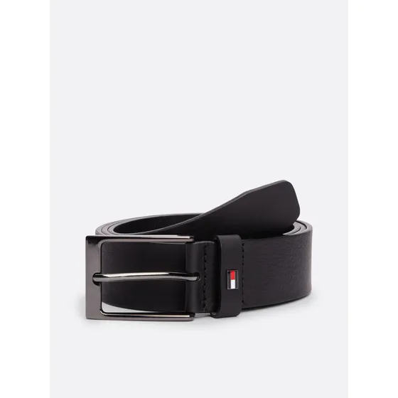 Cinturón Negro De Cuero Tonal Tommy Hilfiger Talla 95