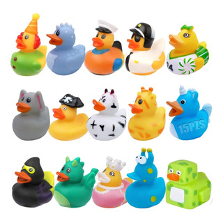 15 Juguetes De Baño De Adorables Patitos De Hule Para Bebés 15 Juguetes De Baño De Adorables Patitos De Hule Para Bebés