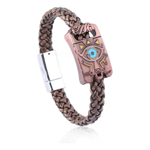 Pulsera De Cuero Tabla Sheikah Cobre The Legend Of Zelda