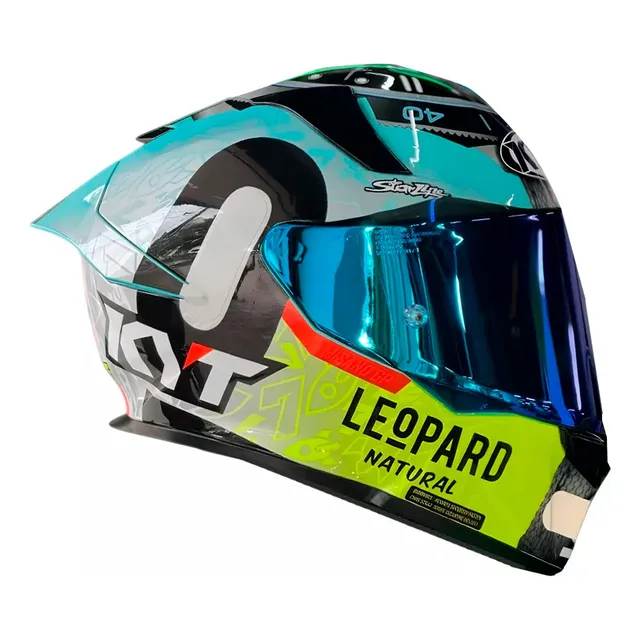 Capacete Kyt R2r Max Foggia Misano 22 + Viseira Azul Revo