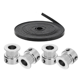 Kit 4 Polias Gt2 20 Dentes Furo 8mm + 5 Metros Correia 6mm Kit 4 Polias Gt2 20 Dentes Furo 8mm + 5 Metros Correia 6mm
