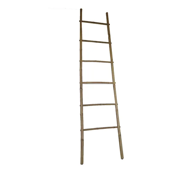 Estante De Escalera De Bambú