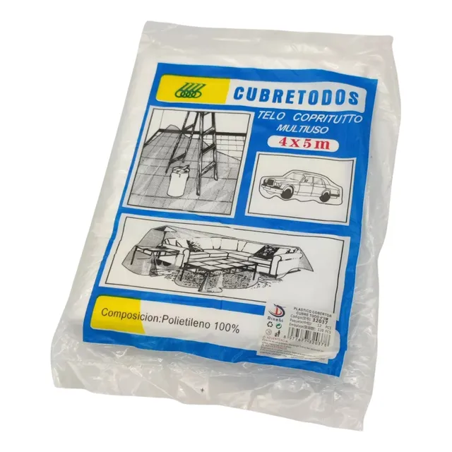 Cubretodo Cobertor Lona Muebles Auto Polvo 4x5 Mt