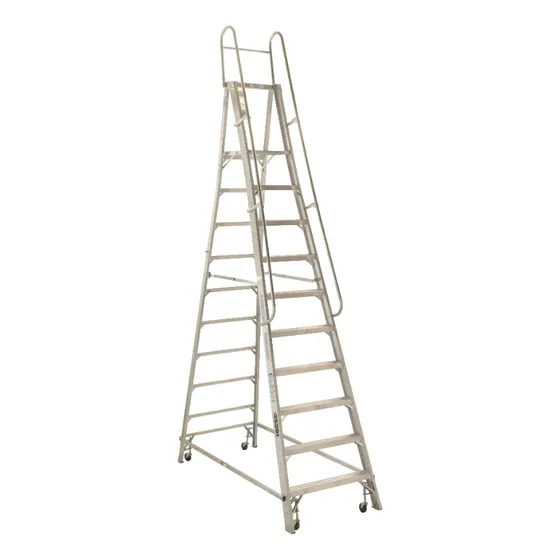 Escalera De Aluminio Con Plataforma De 3.66 M Uso Industrial