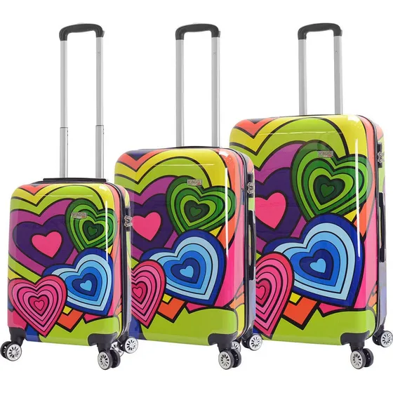 Maletas Viaggi Mia Pop Heart V1051 3pcs Hardside 20, 24, 28p