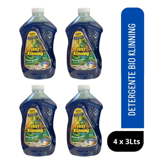Detergente Líquido Bio Klinning + Suavizante Pack 4x3 Litros