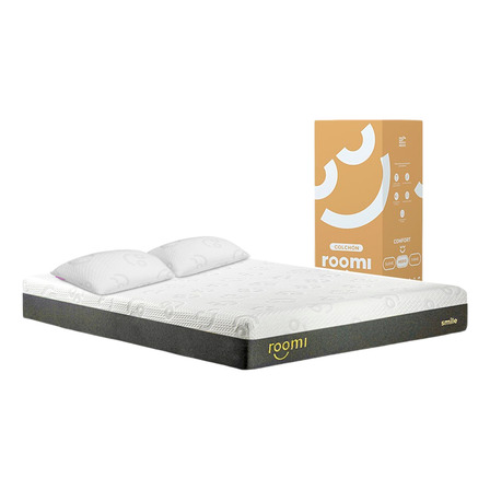 Colchón Matrimonial Roomi Smile + 2 Almohadas Memory Foam Colchón Matrimonial Roomi Smile + 2 Almohadas Memory Foam