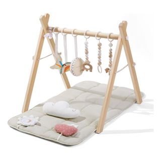 Gimnasio De Bebé Con Estera, Gimnasio De Juego De Madera Con Gimnasio De Bebé Con Estera, Gimnasio De Juego De Madera Con