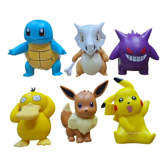 Colección De 6 Figuras De Pokemon 8cm Grande