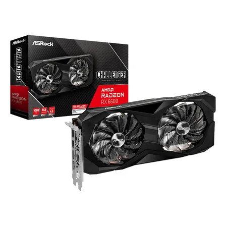 Placa De Vídeo Amd Asrock Challenger Radeon Rx 6600 Series Rx 6600 8gb