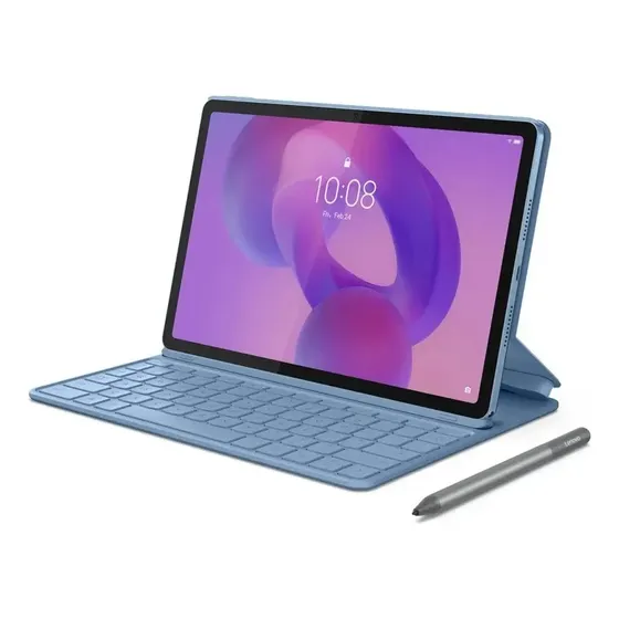 Tablet Lenovo Idea Tab 8gb 128gb Android 15 Con Teclado + Lápiz, Color Polar Blue