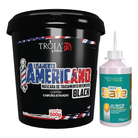 Alisamento Americano Black Para Cabelos Da Troia Hair 500g