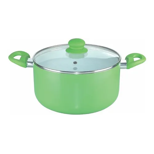 Cacerola De Aluminio Cuori Verde 26cm Interior Antiadherente