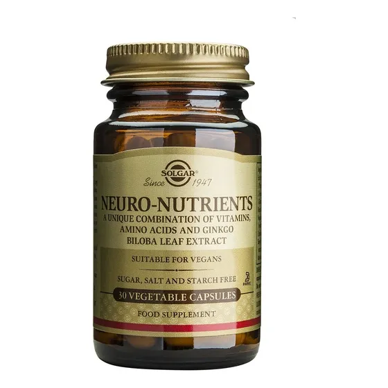 Neuro-nutrients Solgar Ginkgo Tirosina Y+ Cognicion X30caps