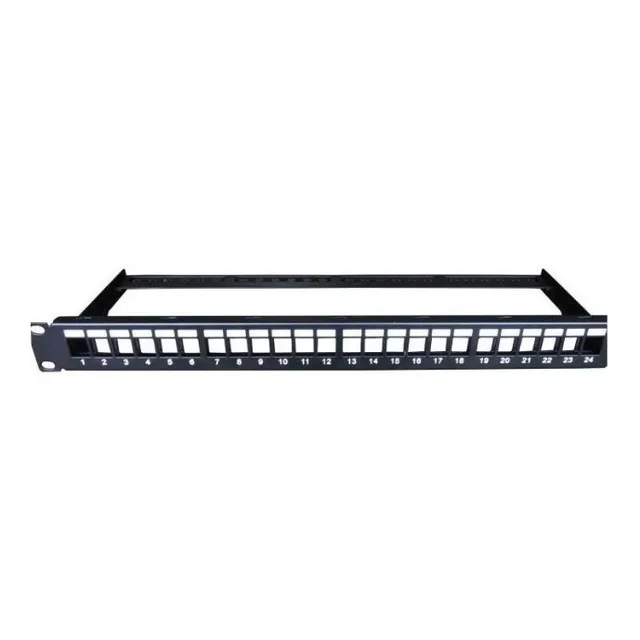 Port Panel Cat 5e - 6 - 6a 24 Puertos 1ru Genérico