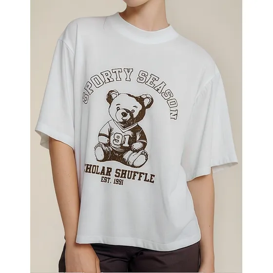 Remera Oversize Mujer Maitry Jeans Sporty Bear