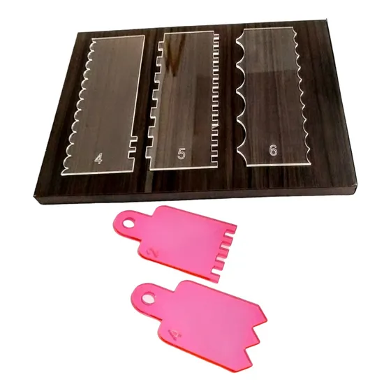 Kit 5 Espátulas Para Decorar Alisar Bolo 3 Padrão E 2 Mine 