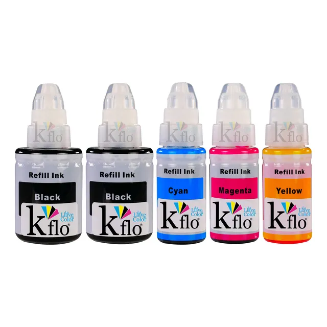 5 Tintas Para Impresoras Canon Gi190 G1100 G2100 G3100 G4100