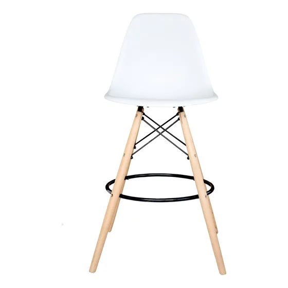 Banco Para Bar Eames Fijo Blanco Bonno
