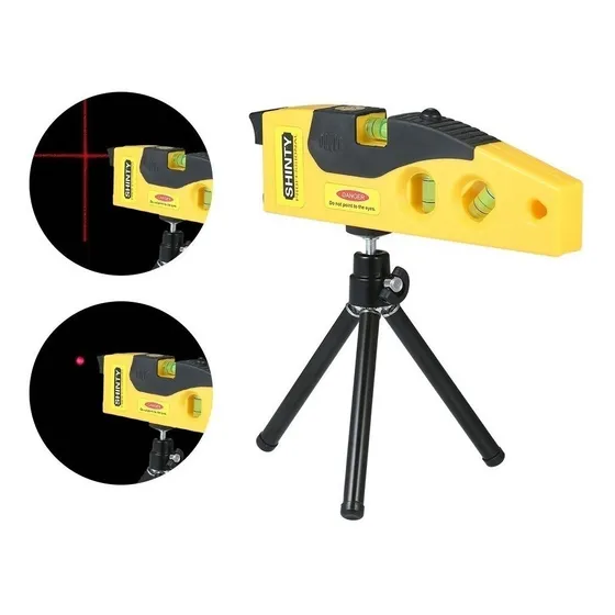 Nivel Marcador Luz Linea Cruzada Con Tripode Shinty Pesado