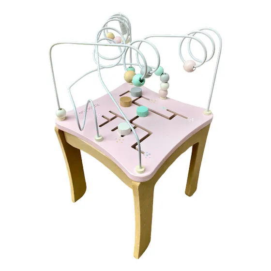 Mesa Didáctica Madera Laberinto + Buscacamino 2 En 1