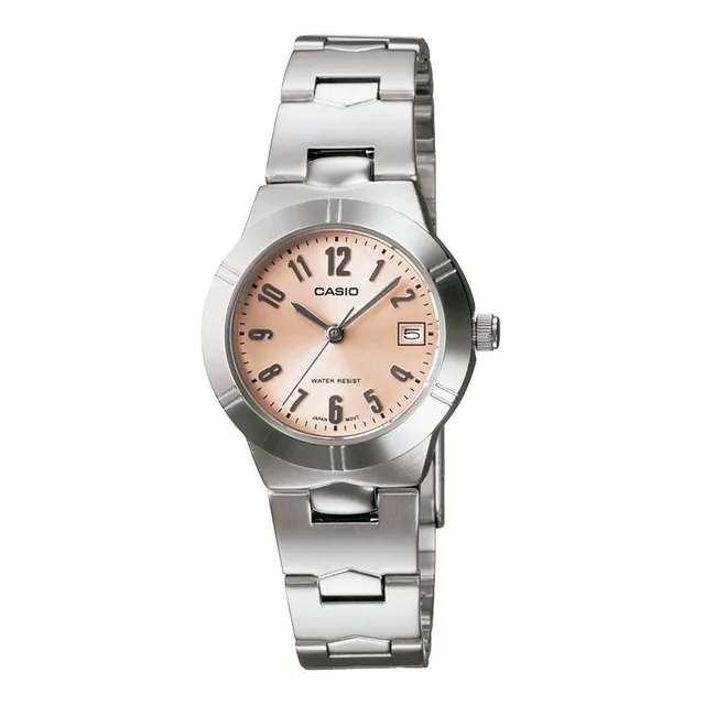 Reloj Casio Ltp-1241d-4a3df Mujer 100% Original Color de la correa Plateado Color del bisel Plateado Color del fondo Rosa