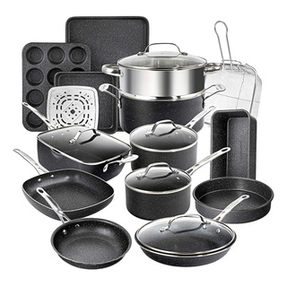 Granitestone Black 20 Piece Pots And Pans Set Nonstick Granitestone Black 20 Piece Pots And Pans Set Nonstick