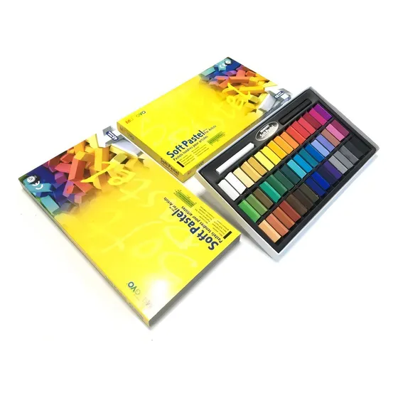 Estuche Tiza Pastel Mungyo Soft Mini 48 Tizas Rectangulares