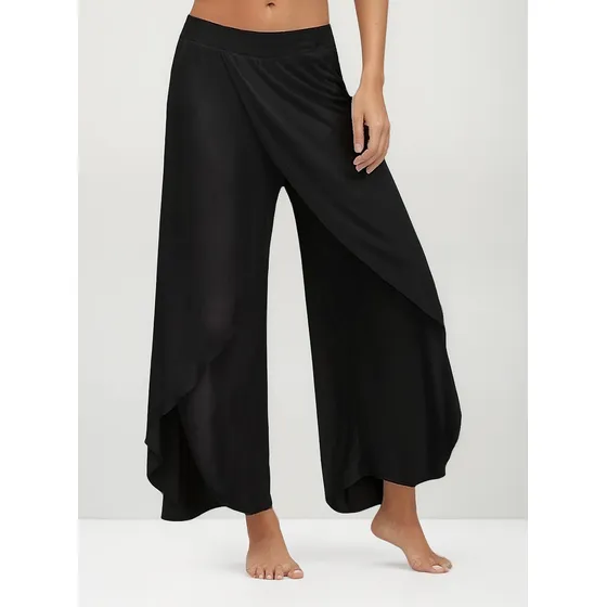Pantalón Ancho De Pierna Para Mujer Con Diseño Nacional