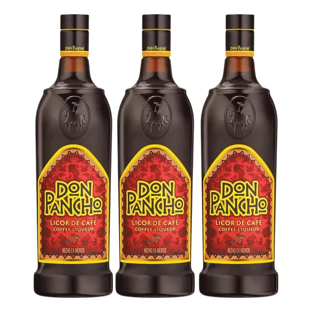 Pack De 3 Piezas De Licor De Cafe Don Pancho 1000 Ml