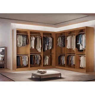 Guarda Roupa Closet Light Premium Moderna Cor Imbuia Guarda Roupa Closet Light Premium Moderna Cor Imbuia
