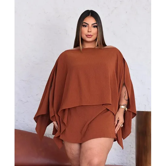 Conjunto Feminino Plus Size   Tamanhos 44 Ao 50 | Boho Chic