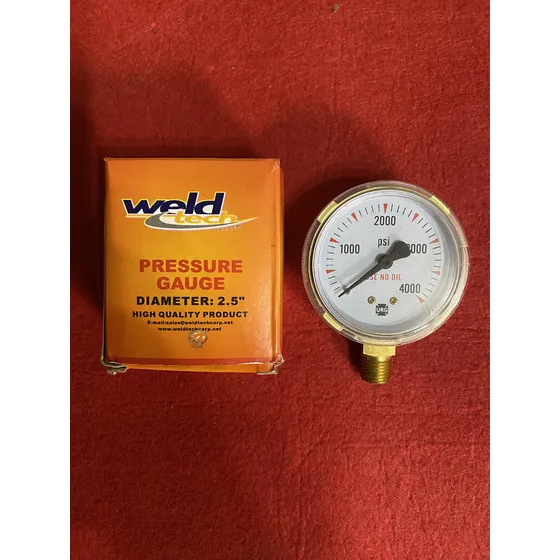 Manómetro Weldtech 4000 Psi 2.5 