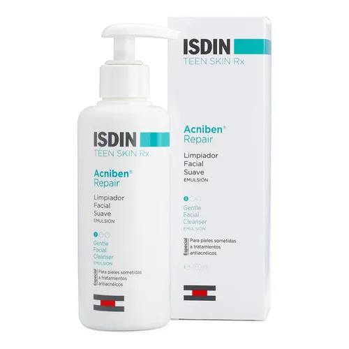 Isdin Acniben Repair Emulsión Limpiadora Facial Suave 180 Ml Momento de aplicación Día/Noche Tipo de piel Todo tipo de piel