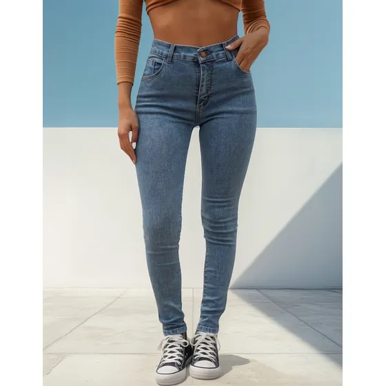 Hermoso Jean Chupin Elastizado Calce Premium Mujer! Tkm
