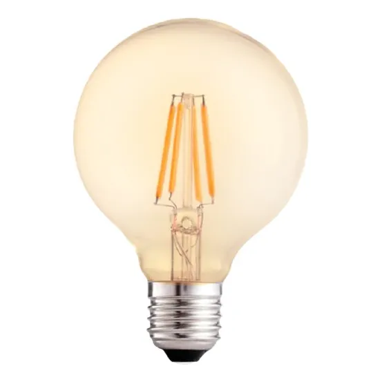 Lâmpada Led Filamento G95 Decoração E27 4w Bivolt 2200k