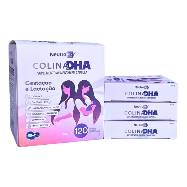 Neutrofer Colina Dha 120cps + 12cps Grátis Ems ( 132cps)