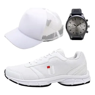 Combo TĂȘnis Masculino Caminhada Leve Mais BonĂ© E RelĂłgio Combo TĂȘnis Masculino Caminhada Leve Mais BonĂ© E RelĂłgio